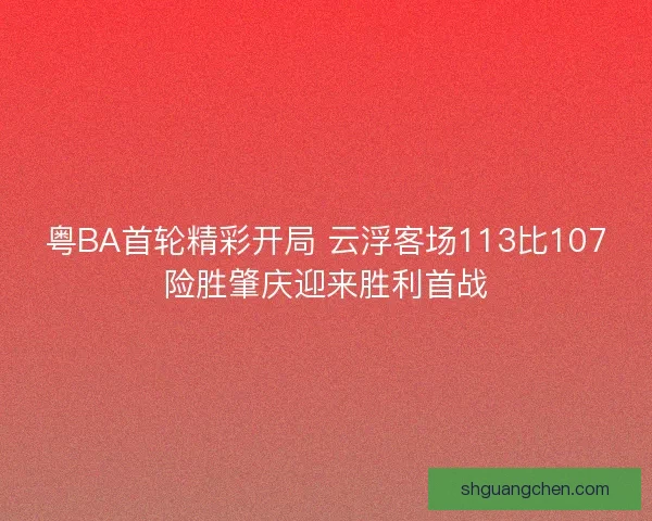 粤BA首轮精彩开局 云浮客场113比107险胜肇庆迎来胜利首战